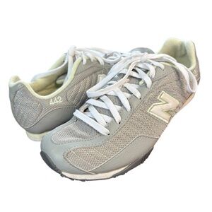 New Balance 443 Women's Gray & Pale Yellow-Green Sneakers, Size 5.5